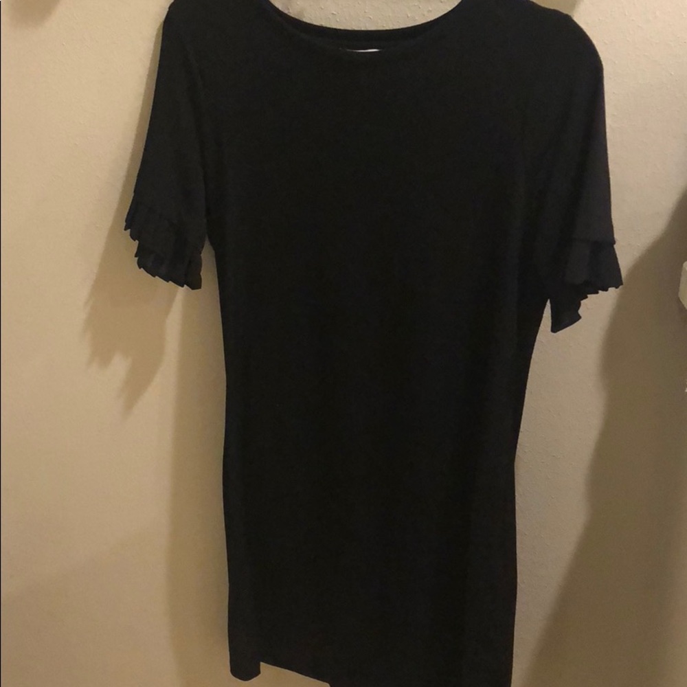 Black Michael Kors Dress with Ruffle Sleeves - Picture 1 of 2